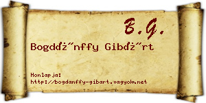 Bogdánffy Gibárt névjegykártya